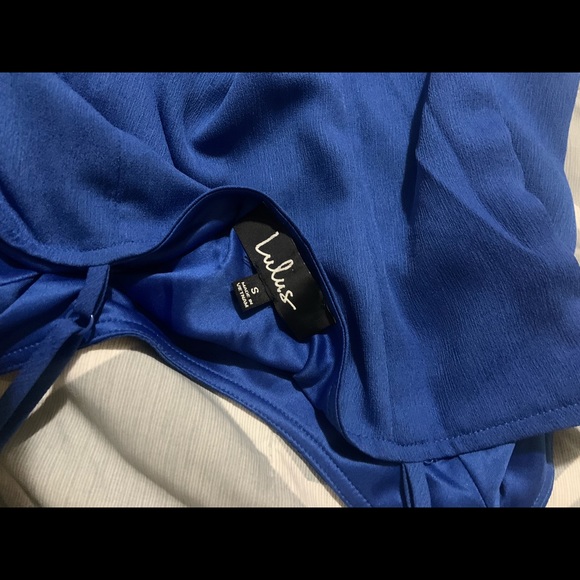 Medium Cobalt Blue Ruffled High-Low Dress from Lulus - Picture 8 of 9